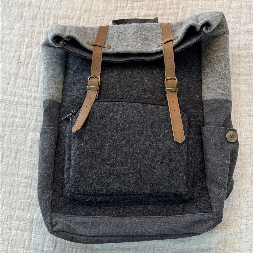 oliday wool/canvas/leather backpack